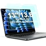 BSPROTE 2-Pack Anti Blue Light Screen Protector for MacBook Air 13.6/13 Inch (2022-2026, M2 M3 M4 M5 Chip), Matte Anti Glare Filter Eye Protection Shield for Mac 13.6'', Anti-Scratch Protector