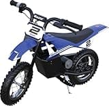 Razor MX125 Dirt Rocket Electric-Powered Bike with Authentic Motocross Geometry, Rear-Wheel Drive,100-watt, high-Torque, Chain-Driven Motor, for Kids 7+, Blue