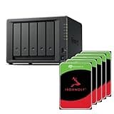 Synology DS1525+(2X 2.5GbE Ports, Ryzen V1500B, 8GB RAM) 5-Bay 40TB Bundle with 5X 8TB Seagate Ironwolf HDDs