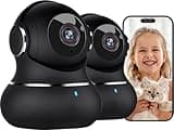 litokam 2K Indoor Camera, 360 Pan/Tilt Home Security Cameras with Motion Detection, Pet Cam with Phone App, Baby Monitor with Night Version, WiFi Camaras, Two Way Audio, Work with Alexa, 2 Pack