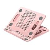 Foldable Laptop Stand Computer Mobile Phone Bracket Desktop Riser Cooling Bracket Adjustable Desk Holder Mount(Pink)