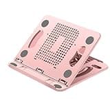 Foldable Laptop Stand Computer Mobile Phone Bracket Desktop Riser Cooling Bracket Adjustable Desk Holder Mount(Pink)