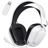 Wireless Gaming Headset for PS5, PS4, Switch, PC, Mac, Ultra-Low Latency 2.4GHz Dongle & Bluetooth 5.4, Gaming Headphones with Mic, Comfortable Earpads, Long Battery Life, 50mm Stereo Drivers