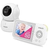 VTech Baby Monitor, No WiFi Secure Transmission – 19-Hour Battery, 2.8" Screen, Pan Tilt Zoom, Night Vision, 1000ft Range, Temperature Sensor, 2-Way Talk | VM923