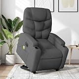 HBFDSFG Electric Power Lift Recliner Chair Dark Gray with Vibration Massage, 6 Massage Points, 135 Degree Reclining, USB Powered, Cup Holders and Side Pocket