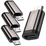 MOSWAG USB C to Micro USB Adapter(4 Pack), USB Type C Female to Micro USB Male Converter USB C to Micro Charge & Data Sync Compatible with Samsung Galaxy S7 Edge S6 (Brown)