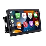 4+64G Car Stereo for Jeep Wrangler 2007-2018Upgrade 10" Touchscreen Radio w/Carplay and Android Auto GPS Bluetooth WiFi EQ Mirror Link SWC Backup Camera Split Screen