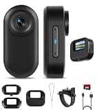 64GB 1080P Mini Body Camera with Screen, Thumb Size Wearable Body Cam, 5H Hands-free POV Recording, Magnetic Portable Action Camera Mount Anywhere for Work, Security, Riding, Pets, Sports(Black)