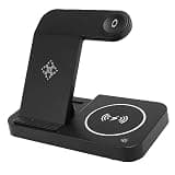 EBTOOLS Multifunctional 4 in 1 Wireless Charging Station for Phone Headphones and Watch Portable Design with Ambient Light