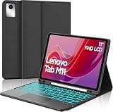 Keyboard Case for Lenovo Tab M11 / K11 LTE 11 Inch 2024,Multi-Touch Trackpad,Magnetically Wireless Detachable Ultra-Thin Keyboard,PU Leather Protective case with Pen Holder,Auto Sleep/Wake,Black