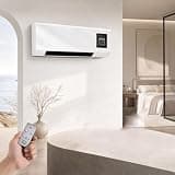Wall Mounted Air Conditioner Fan, 2 in 1 Portable Cooling and Heating System for Large Room Office Rv, Powerful Mini Ac Heater Combo with Remote, Quiet Ptc Air Cooler