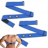 Heart Rate Monitor Chest Band for Polar H10 H9 H7, Adjustable Waterproof Replacement Chest Strap Compatible with Polar Garmin (2 Pack Blue)