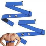 Heart Rate Monitor Chest Band for Polar H10 H9 H7, Adjustable Waterproof Replacement Chest Strap Compatible with Polar Garmin (2 Pack Blue)