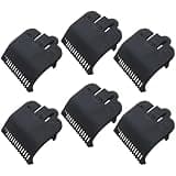 HOTIOGA Clipper Combs & Guides Compatible for W*hl 1/2 Clipper Guard,6X Guards Replacement Fits for 1/16 Clipper Guard, Attachment Number #1/2-1/16''(1.5mm),Black