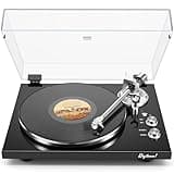 Belt Drive Turntable for Vinyl Record Player, Bluetooth Output, Built-in Phono Preamp, USB Digital Output, Magnetic Cartridge, 33/45 RPM, High-Gloss Wood Design, No Built-in Speakers