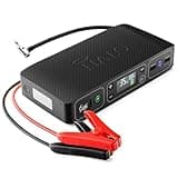 HALO Bolt Air 58830 Portable Car Battery Jump Starter | 100 PSI Air Compressor, 58.8Wh USB Power Bank, Emergency Floodlight & Charger, Jumps Cars SUVs & Trucks, Inflates Tires, TSA Approved — Black