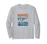 Milwaukee Wisconsin Vintage Sailboat Long Sleeve T-Shirt