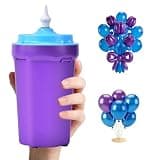 Portable Balloon Pump Electric, Rechargeable Cordless Balloon Pump Inflator for All Balloons, Latex 260q Foil Mylar Balloon Inflation, Quick-Fill Inflator& Deflator for Inflatables,Purple & Blue