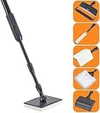 hygger Fish Tank Cleaner 6 in 1 Aquarium Cleaning Tool Kit Al-gae Scraper Scrubber Pad Sponge Tube Brush Gravel Rake Fish Net Telescopic Handle for Saltwater Freshwater