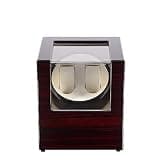 Uten Automatic Watch Winder Box Luxury Wooden Watch Storage Case, Double Watch Winder with Quiet Motor 4 Rotation Mode for Father's Day Gift for Him, Birthday Gift. Red