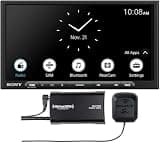 Sony XAV-AX6000 6.95" Wireless Apple CarPlay Android Auto Media Receiver, HDMI, SiriusXM Ready, 14-Band EQ + SXV300V1 SiriusXM Vehicle Tuner Bundle