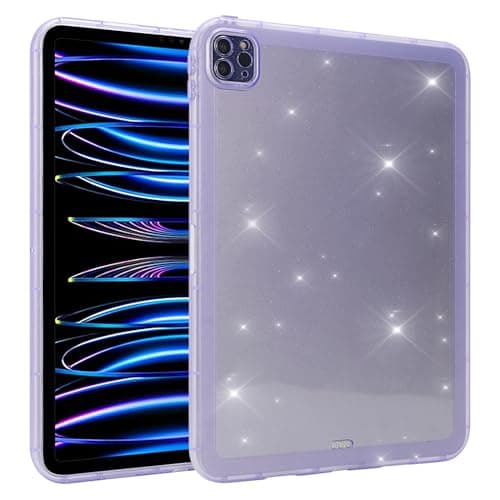 JKDJNX Case for iPad mini 4/5,Case for Apple iPad mini 4 and iPad mini 5 (2015/2019 Model, 4th/5th Generation) Transparent Slim Silicone Flexible Soft TPU Tablet Computer (Transparent Purple)