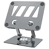 AHXIPHWSG Laptop Stand Adjustable Aluminum Alloy Notebook Tablet Stand Up to 17 Inch Laptop Portable Fold Holder(Gray)