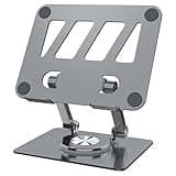 AHXIPHWSG Laptop Stand Adjustable Aluminum Alloy Notebook Tablet Stand Up to 17 Inch Laptop Portable Fold Holder(Gray)