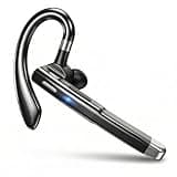 TOPEPOP Wireless Headset Wireless Headphones Handsfree Call Wireless Earpiece Noise Cancellation Earbud Earphones Mic Compatible with Cell Phones Car Driver Trucker Business Office Men Women (Black)