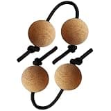 4 Pcs Gogo Hand Balls for Rhythm Practice, Percussion Instrument Set with Adjustable Straps, Lightweight Cork Balls for Silent Training, Music Accessories for Performers and Students
