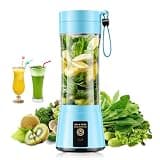 Cordless Personal Size Portable Blender - Blender Make Smoothies & Shakes, 12 Oz BAP Free Traveling Cup, Quickly Squeezed in Office/Picnic/Sports