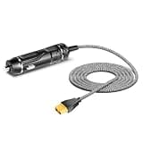 HKY XT60 Car Charger Cable 16AWG DC12V-24V Cigarette Lighter Male Plug Connector Cable for Anker SOLIX/Bluetti Brand Series Portable Power Station Solar Generator 1.5M Upcycled-Braided Nylon Wire
