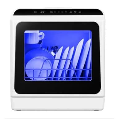 Portable Dishwasher Mini Portable Dishwasher Countertop Compact, Desktop Small With 5L Built-in Water Tank for Dorm RV