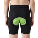 IAGUSOT Kids Padded Bike Shorts Boys Girls Balance Bike Youth Compression Tight Cycling Underwear Shorts,Medium,Black
