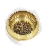Tibetan Singing Bowls Singing Bowl Set With Dual Surface Mallet And Silk Cushion Promotes Peace, Chakra Healin(Sakyamuni 14.5CM)