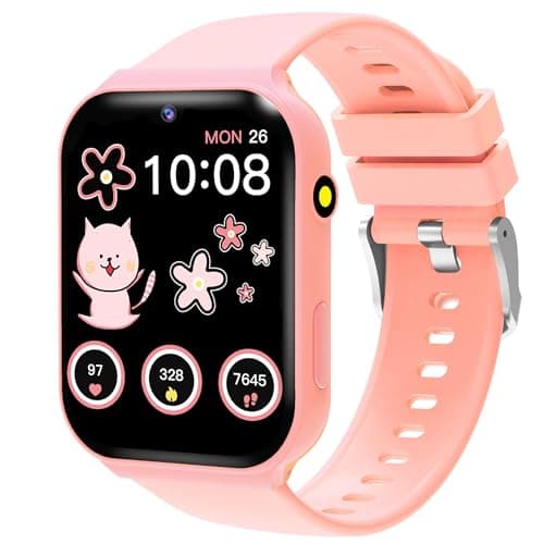 Smart Watch for Kids, Kids Watch with 18 Puzzle Games, 1.83" HD Touch Screen Fitness Tracker Pedometer Sleep Tracker Alarm Clock Flashlight No APP/Phone, 12/24 hr Gift for Kid Christmas Birthday