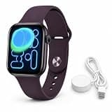 SUXIANSEN Smart Watch for Men Women, 2.02" AMOLED Touchscreen Fitness Tracker with Heart Rate, Blood Oxygen, Sleep Tracking, 100+ Sports Modes, Bluetooth Smartwatch with Magnetic Charging, Purple