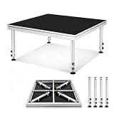 4×4ft Portable Stage Platform - 24"-40" Height Adjustable, Anti-Slip Surface, Indoor Outdoor Fit for Events, Wedding, Concert, Bar, Party, School, Church