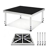 4×4ft Portable Stage Platform - 24"-40" Height Adjustable, Anti-Slip Surface, Indoor Outdoor Fit for Events, Wedding, Concert, Bar, Party, School, Church