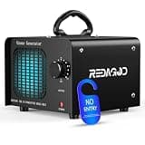 Ozone Generator, Ozone Machine Odor Removal, High Capacity O3 Ionizer Air Purifier Deodorizer with 120 Min Timer, Portable Mini for Car, Home, Smoke, Pets, for 4000 Square Feet -Black