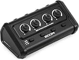 Zoom ZHA-4 4-Channel, Battery-Powered Headphone Amplifier with Volume & Mute Functions, for Podcasting, Music, Production