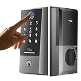 TCL Smart Lock D2 Plus, Keyless Entry Fingerprint Door Lock, Touchscreen Keypad Deadbolt Lock, Built-in Doorbell, Auto Lock, App Control, Alexa, Google Home Compatible, Easy Install for Front Door