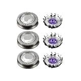 3 Pcs Replacement Shaver Head Compatible For Philips,Compatible For Norelco, HQ3 HQ4 HQ55 HQ56 HQ6900 HQ6868 HQ5812 HQ6874 Razor Blade