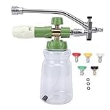 LiebeWH Foam Cannon for Pressure Washer Adjustable Foam Cannon with Transparent Spray Bottle 1/4 Inch Quick Connect Wand 5 Nozzles 3 Washers