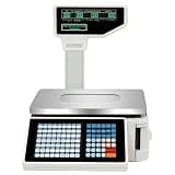 Electronic Price Computing Scale with Thermal Label Printer, 30kg Capacity, Pole Display for Retail Stores, Food Shops, Ideal for Meat and Grocery Businesses