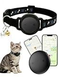 GPS Cat Tracker Collar (Android & iOS) - Bluetooth Dogs GPS Tracker Smart Pet Activity Tracker, No Subscription, Works with Apple Find My App & Google Find Hub, Anti-Lost for Pet Items Keys Black