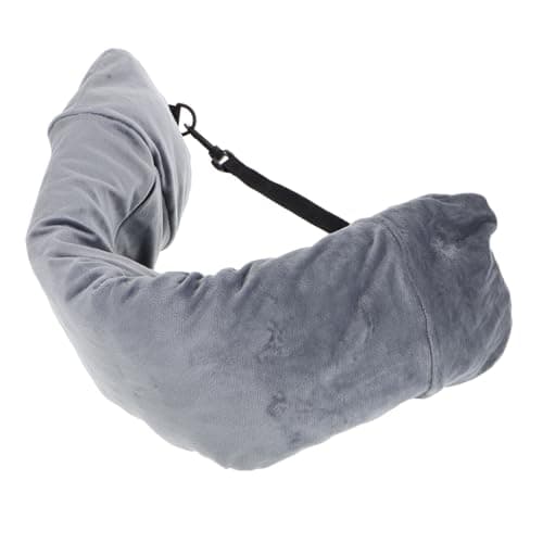 COOLHIYA Fillable Travel Pillow with Storage Pouch for Airplane Neck Support Lightweight Adjustable Strap Travel Cushion Soft Washable Neck Pillow for Efficient Packing and Comfortable