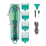 DAXXIN Hair Cutting Tool, Profesional Beard Trimmer Hair Cutting Machine Haircut Machine Transparent Hair Trimmer for Men