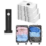 12 Combo Travel Space Saver Vacuum Compression Storage Bags with Pump