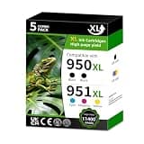 950XL/951XL High Yield INK Cartridge Replacement for HP950XL/951XL HP950/951 950/951 XL Combo Pack Compatible with HP officejet pro 8600 8100 8610 8615 8616 8620 ( Black Cyan Magenta Yellow 5 Pack)